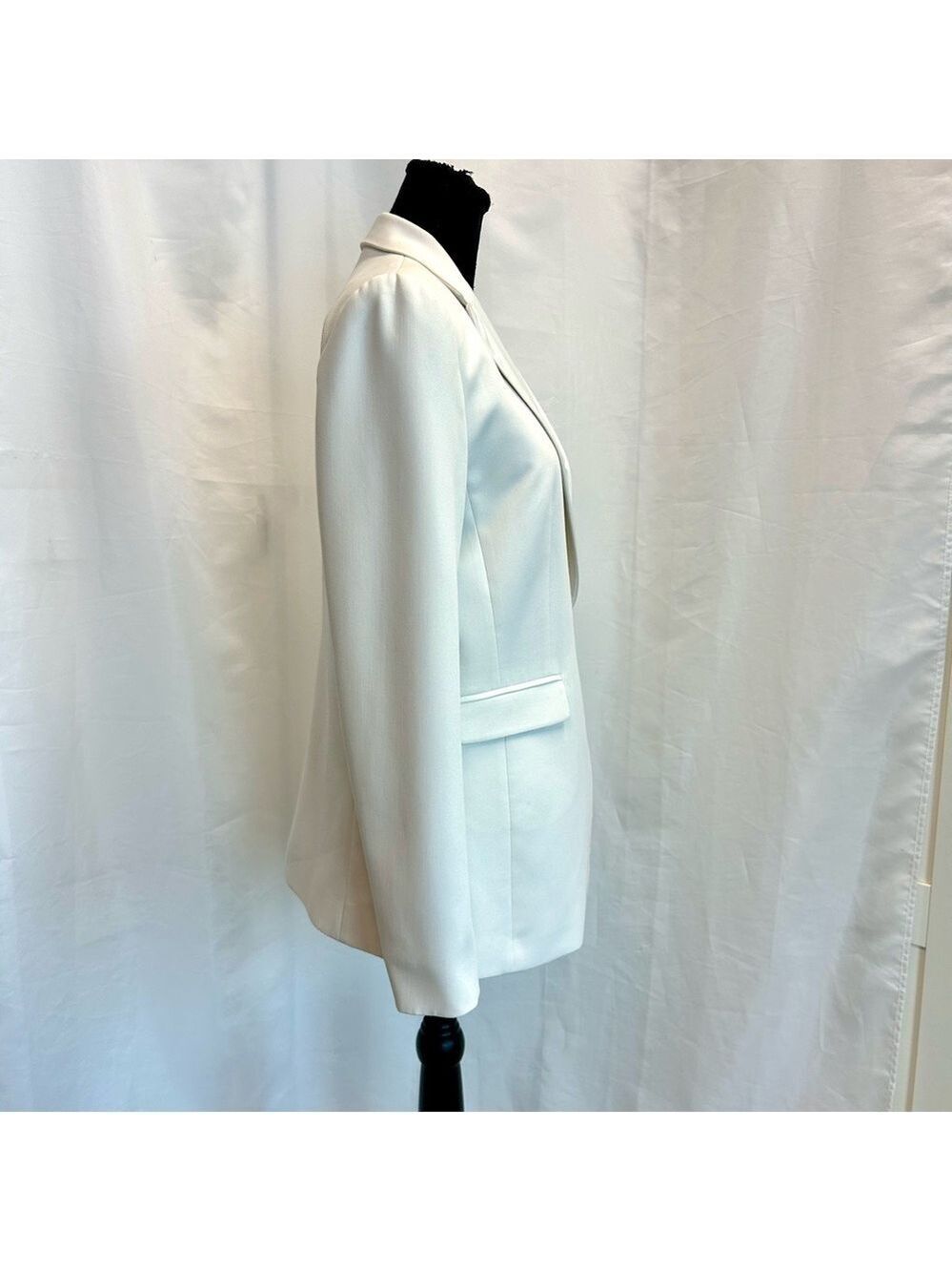 Banana republic white tailored single breasted blazer Sz 6 professional business - Picture 2 of 12